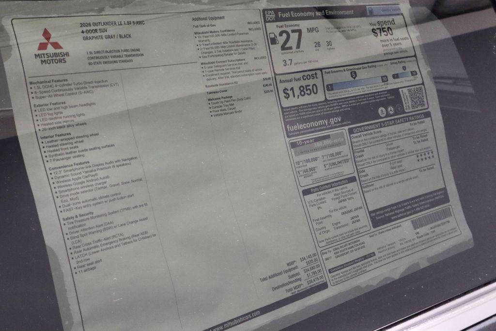 2026 Mitsubishi Outlander LE