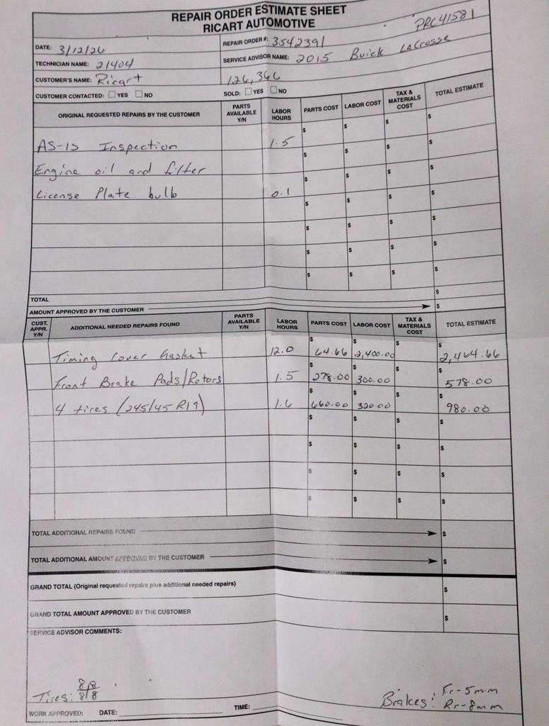 2015 Buick LaCrosse Leather