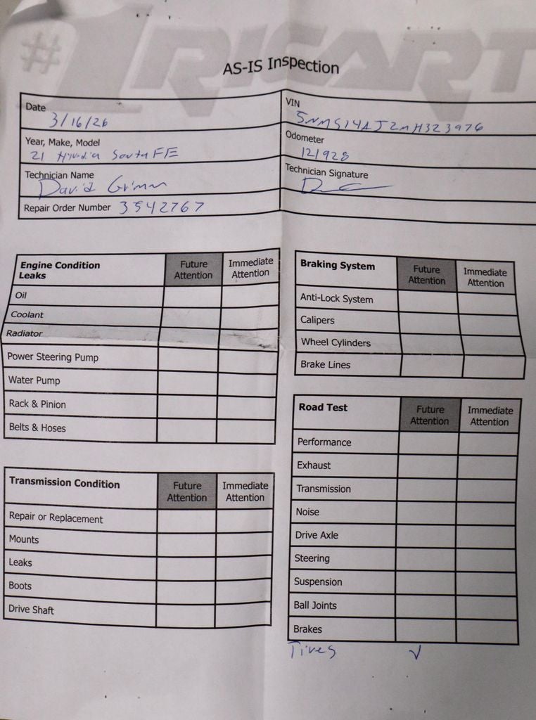 2021 Hyundai SANTA FE SE