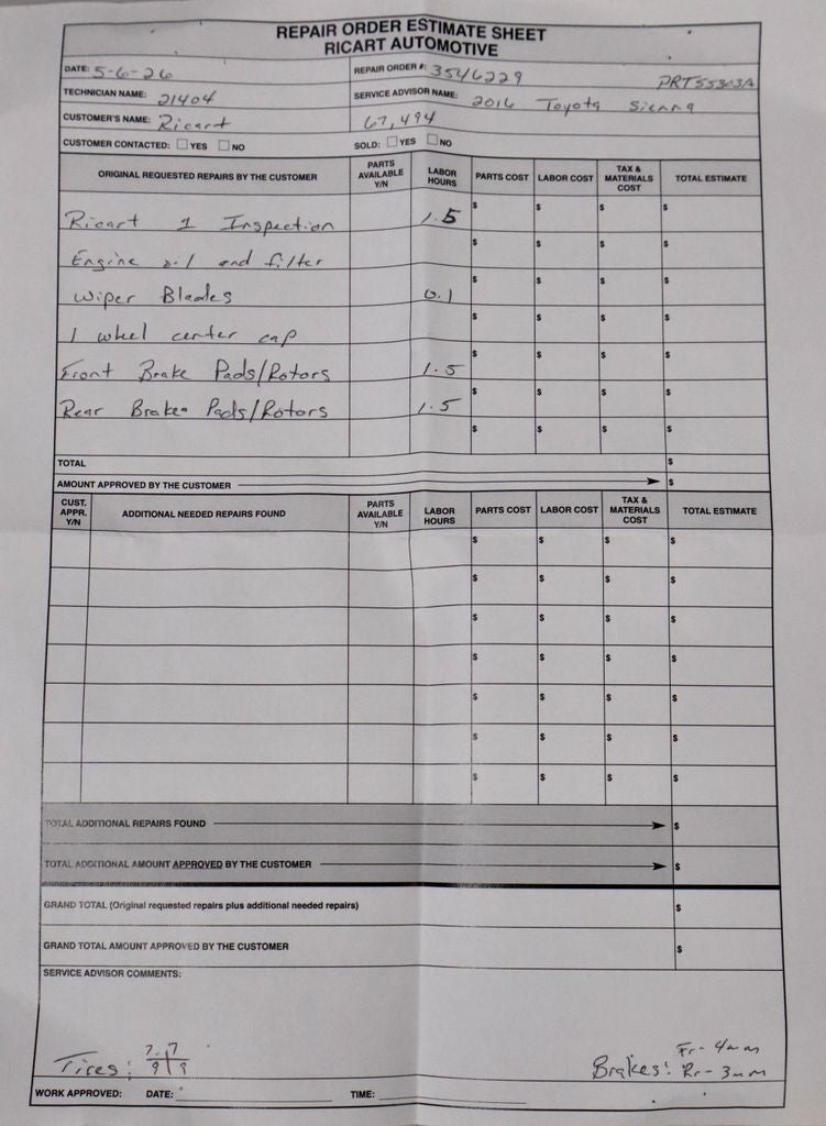 2016 Toyota Sienna LE
