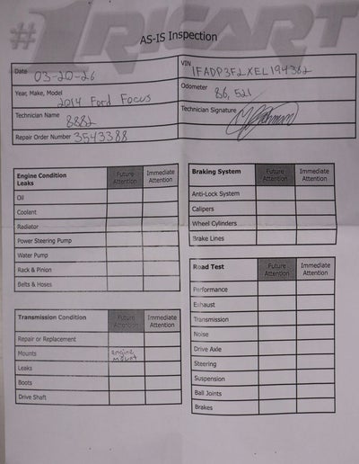 2014 Ford Focus 4dr Sdn SE