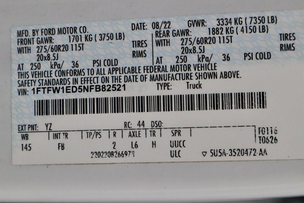 2022 Ford F-150 XLT 4WD SuperCrew 5.5' Box