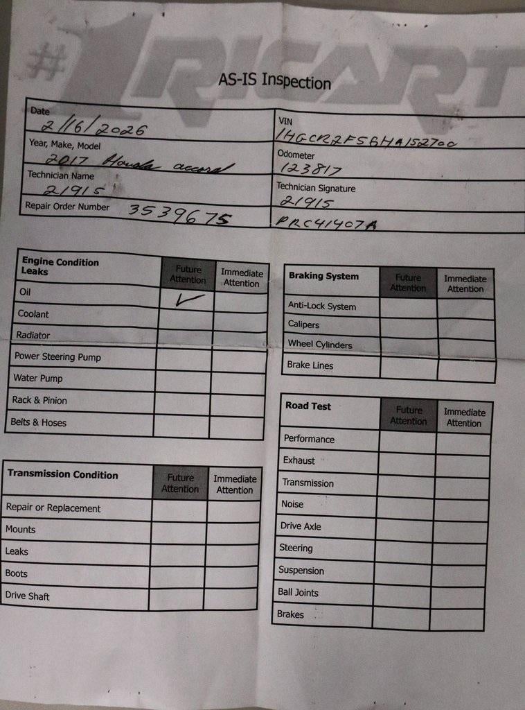 2017 Honda Accord Sedan Sport CVT PZEV