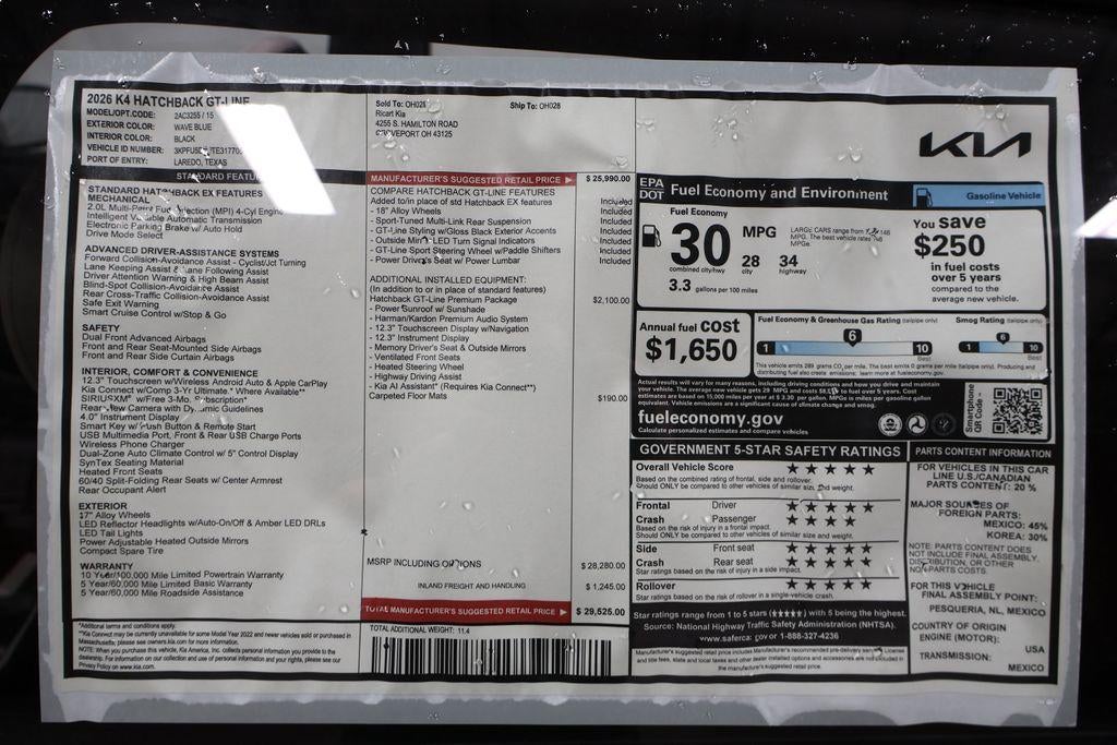 2026 Kia K4 Hatchback GT-Line