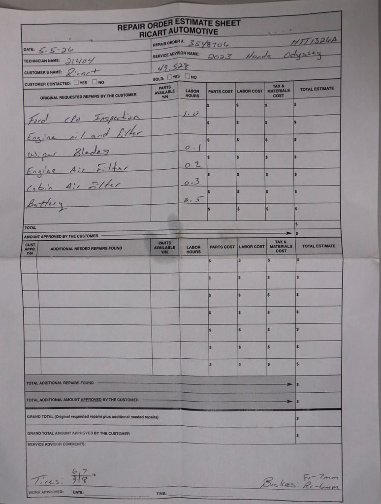 2023 Honda Odyssey Touring