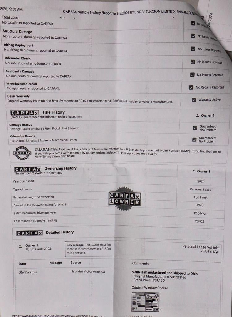 2024 Hyundai TUCSON Limited