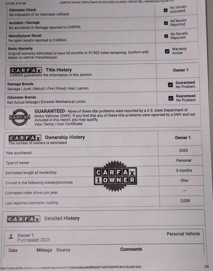 2025 Hyundai VENUE SEL