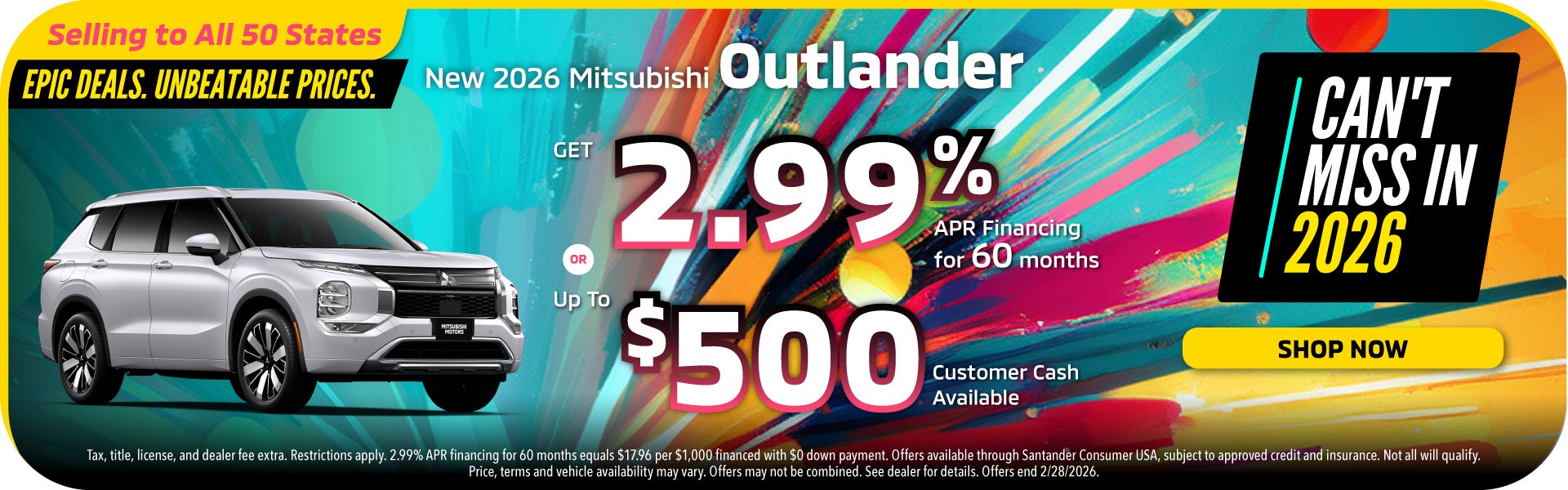 New 2026 Mitsubishi Outlander